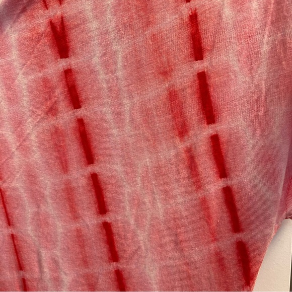 Simple Suzanne Betro Size XL Pink Tie Dye Slouch Neck Short Dolman Sleeves - Picture 2 of 4